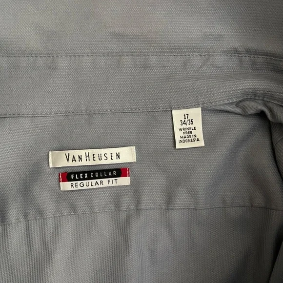 Van Heusen Men's Regular Fit Dress Shirt Wrinkle Free 17-34/35 - Picture 8 of 10